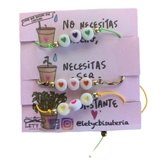 Juego de pulseras corazones