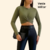 Blusa Cropped Transpassada Manga Longa na internet