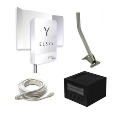 Router 4G exterior Elsys Amplimax + modem AP wifi Ruxtek + cable 5 m + mástil.