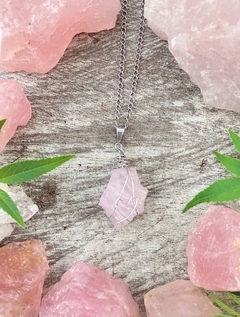 Colar quartzo rosa