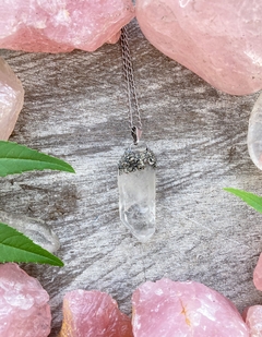 Colar quartzo com pirita