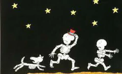 QUE RISA DE HUESOS - Janet /Allan Ahlberg - "Con la cabeza en la luna" Literatura infantil