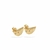 Brinco Leque Martelado 15MM Folheado a Ouro 18K