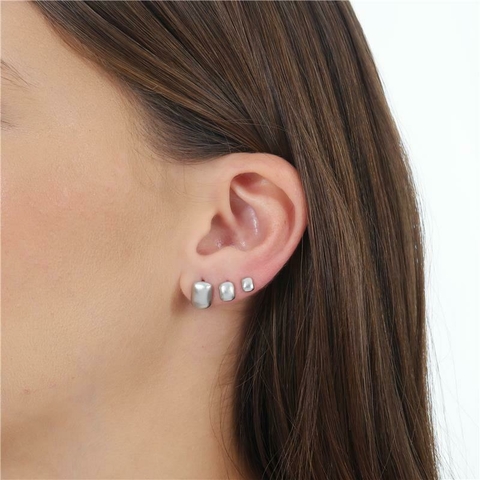 Kit Quadradinho Ródio Acetinado