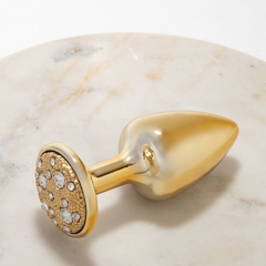 Plug P dourado/ prata com pedra cravejada em strass - HARD - comprar online