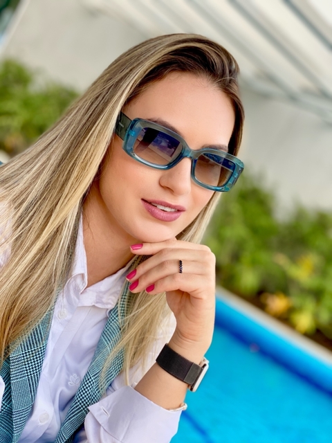 Óculos Retrô Retangular