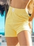 Shorts Atoalhado Amarelo
