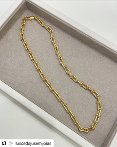 Colar Elos Dourado Inspiração - LuxosdaJusemijoias 