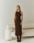VESTIDO LONGO REGATA TRICOT MODAL CANELADO