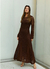 Vestido tricot telado