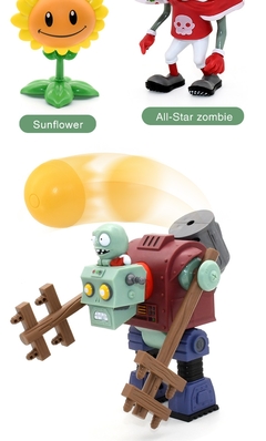 Imagem do New Role Plants Pea shooting Zombie 2 Toys Full Set Gift for Boys Ejection Anime Children's Dolls Action Figure Model Toy No Box