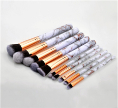 Pincéis Maquiagem Kit 10 Unidade Estilo Marmore