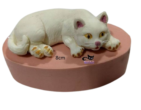 Molde de Silicone - Gato Grande Deitado 8cm