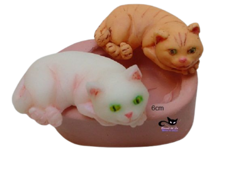 Molde de Silicone - Gato Deitado 6cm