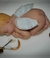 Molde de Silicone - Kit Bebê Realista Bruços 7cm + Asa de Anjo 4cm + 2 pombinhas Biscuit Artesanato