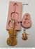 Molde de Silicone - Kit com 05 Instrumentos Musicais | Guitarra Violão Violino na internet