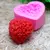 Molde de Silicone Artesanato - Kit 03 Corações Grandes Rosa Bordado Liso Sabonete Resina