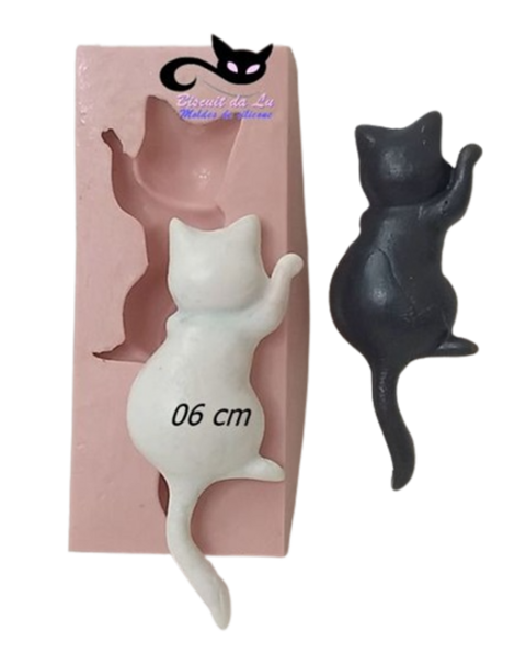 Molde de Silicone - Gato Pequeno de Costas 6cm
