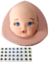 Molde de Silicone- Rosto Bebê Chuquinha Boneca Doll Baby 4cm + Olhos Adesivos Resinados ref. 527 tam. PP