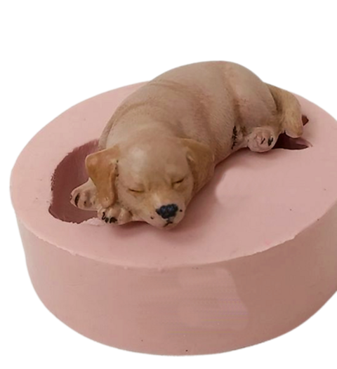 Molde de Silicone - Cachorro Pequeno Deitado 5,5cm