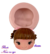 Molde de Silicone Rosto Boneca Doll Nina No Eye - Biscuit