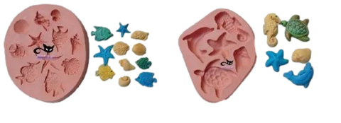 Molde de Silicone - Kit com 02 Moldes de Oceano