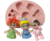 Molde de Silicone - Aplique Mini Fofos Bonecas com 03 roupas 5cm