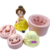 Molde de Silicone - Kit Boneca Nina Saia Princesa 10cm + Olhos Resinados 410P