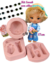 Molde Silicone - Kit Boneca Doll Sarah + Olhos Adesivos Resinados - Topo Bolo , Artesanato Biscuit