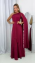 Vestido Longo Com Recortes Marsala Alça Única Manga Solta E Fenda Mavi - loja online