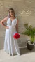 Imagem do Vestido Noiva Civil Longo Multiformas Várias Amarrações Branco Noiva Noivado Pré Wedding Chá Revelação Chá De Bebê Batizado