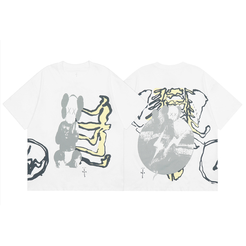 Travis Scott Cactus Jack + Kaws For Fragment Tee Aged Yellow