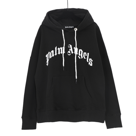 Moletom Palm Angels Logo-Print Black/White