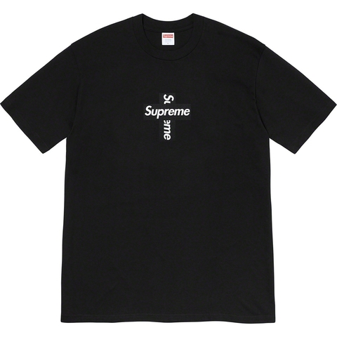 SUPREME CROSS BOX LOGO TEE BLACK XL