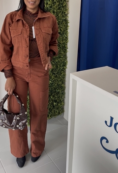 Jaqueta marrom slim - comprar online