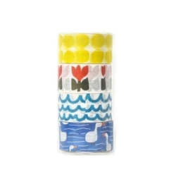 Kit com 4 washi tapes - estampas