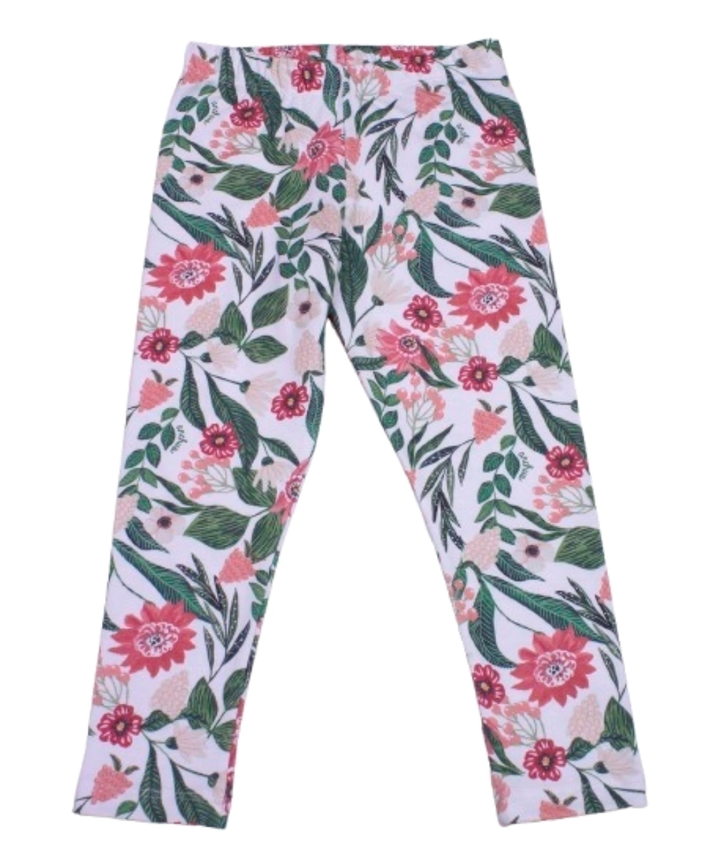 Calza Nena Niña Estampada Flor Tropical Anchus T 4 Al 16