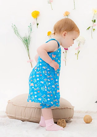 Vestido beba Nena floreado algodón marca Naranjo