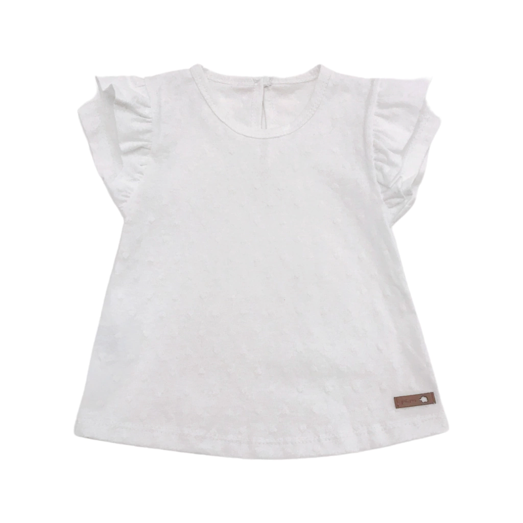 Remera Beba Nena Con Volados Algodón Pilim T 12 A 24 Meses