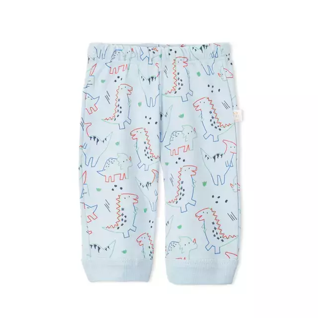 Pantalón Bebe Nene Estampa Dinos Naranjo T 9 A 24 Meses