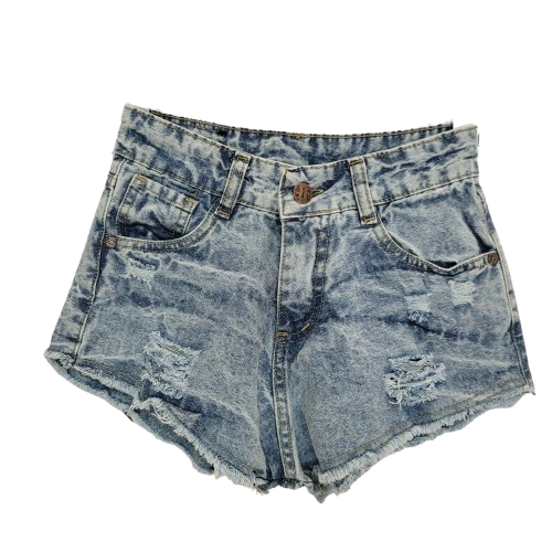 Short De Jean Nena Niña Con Rotura T 6 Al 16