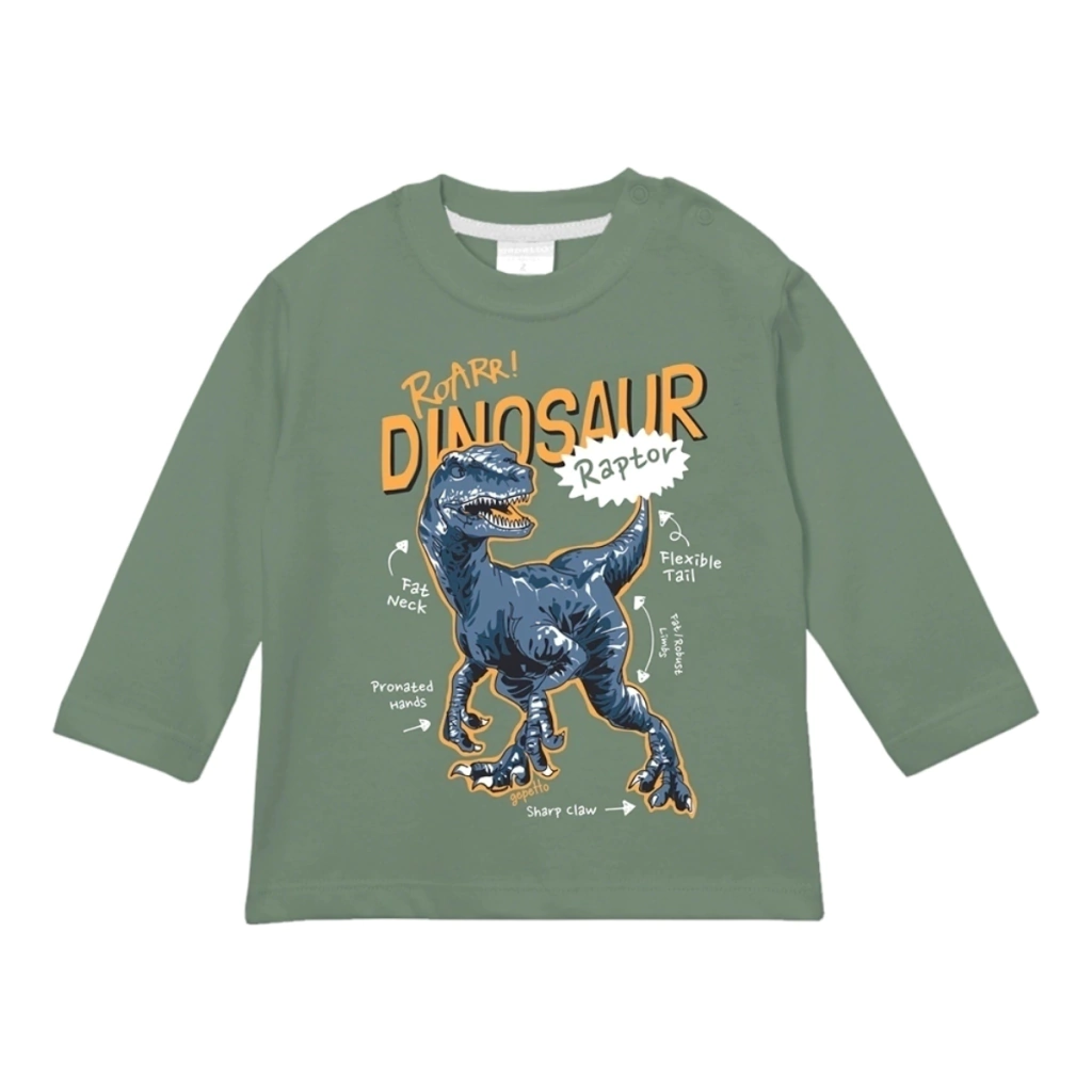 Remera Bebe Varon Estampa Dinos Gepetto T 18 A 48 Meses