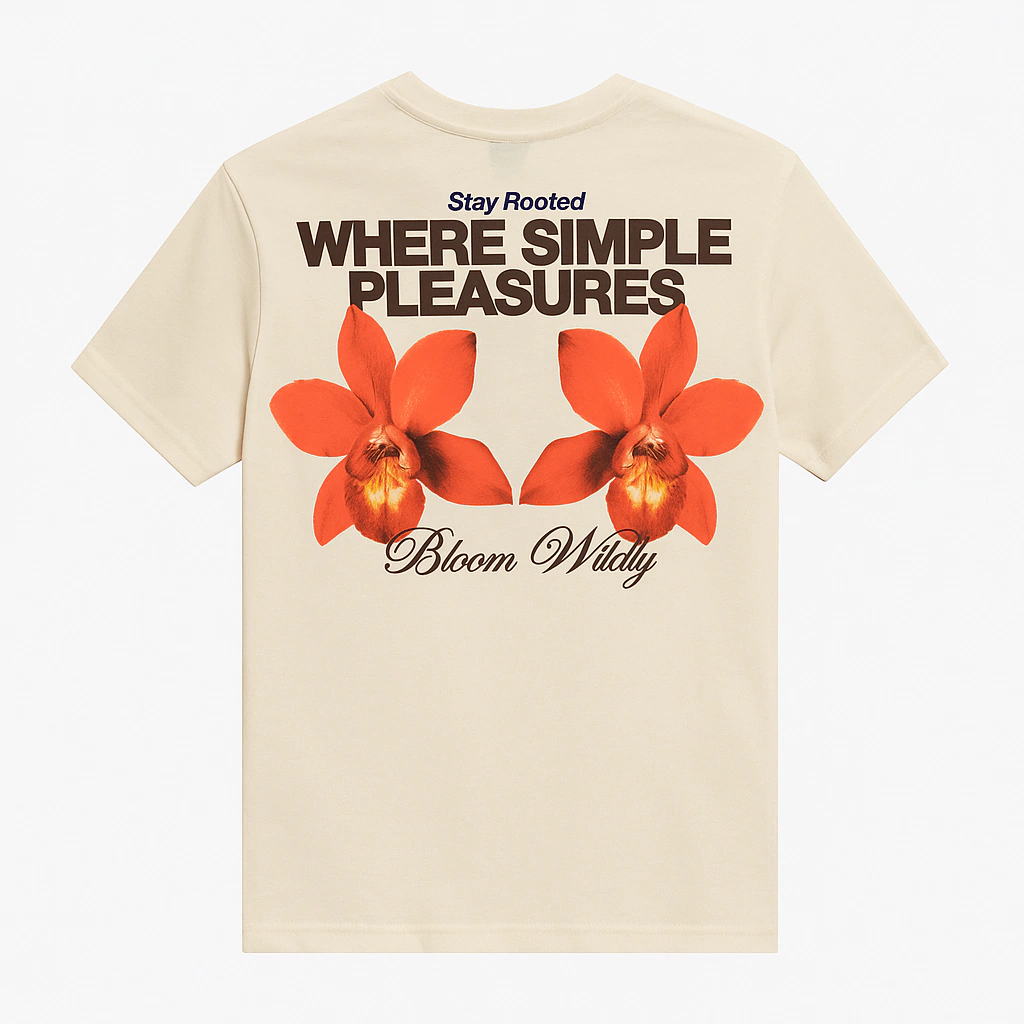 Remera Nena Remeron Oversize Estampada Flores Algodón