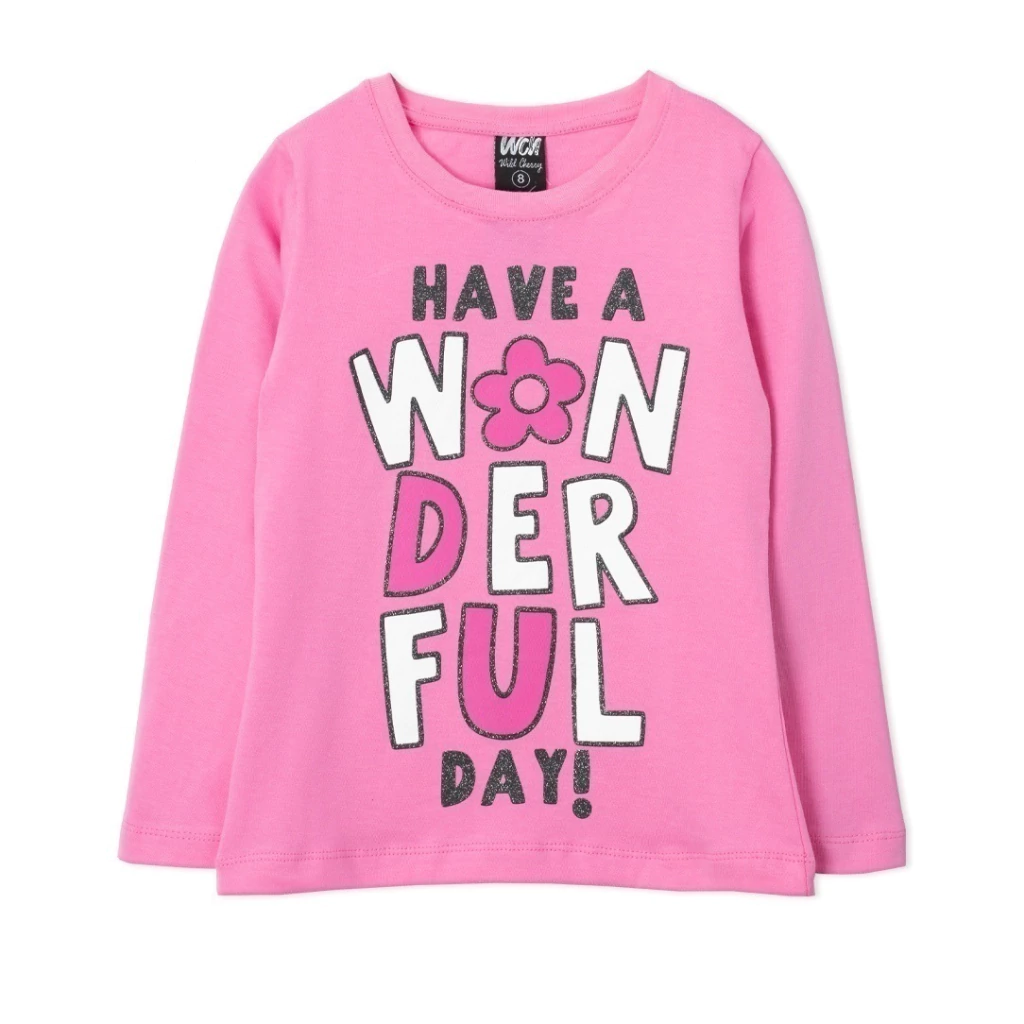 Remera Nena Estampa Con Brillos Algodón Niña T 6 Al 16