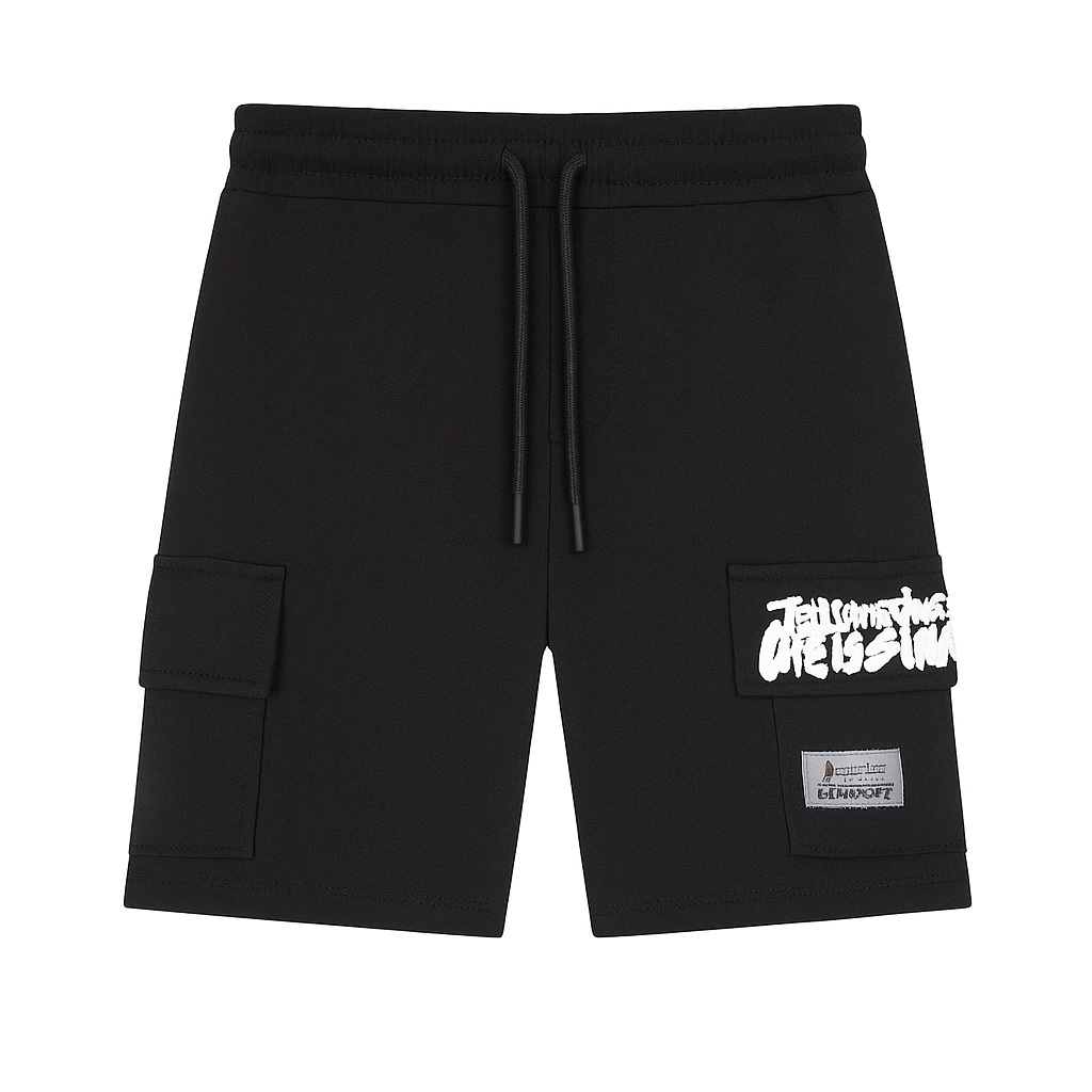 Bermuda Cargo Varon Estampada Con Cordon Algodon