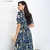 Vestido Longo Lais . Flores Verdes - Tiffany's Modas