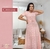 Vestido Longo Cristal. Rosa Floral pequeno - comprar online
