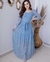 Vestido Priscila .Longo . Azul Claro