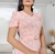 Vestido Longo Cristal. Rosa Floral pequeno - Tiffany's Modas