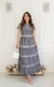Vestido Tarciane. Cor Cinza Listrado